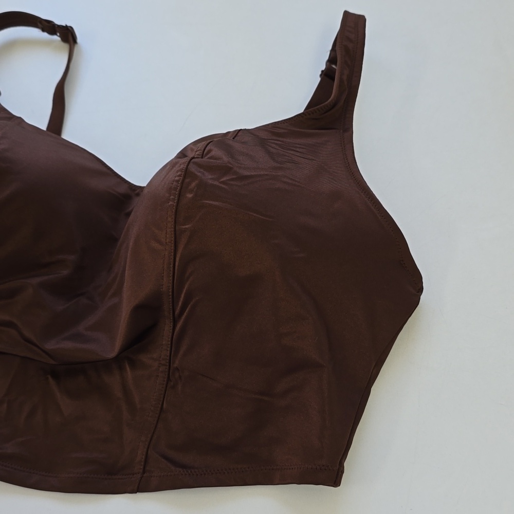 PINK Bralettes & Bra Tops Satin Lightly Lined Corset Top - Picture 4 of 9